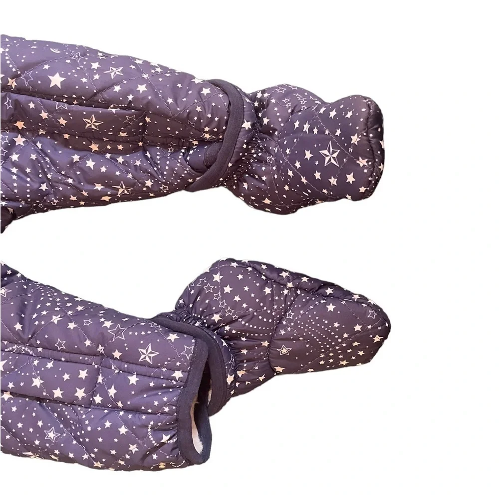 EGG New York fur lined Stars & Moons Zip Up Snowsuit Sz 3M​​​​